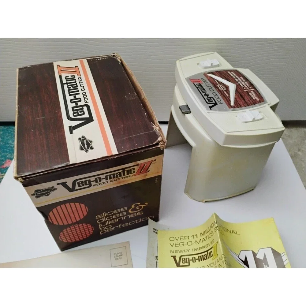 Retro Popeil Improved Veg-O-Matic 2 Food Chopper Boxed As-Is Untested